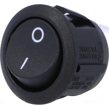 vypínač SCI ROCKER SPST pol: 2 OFF-(ON) 10A/250VAC černá není R13-112-AC