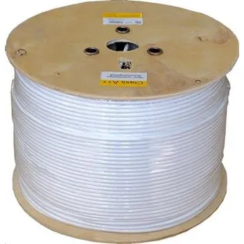Anténní kabel Kabel koaxiální Televes 413912 Cu / 500m / 6,9 mm / bílý / bezhalogenový / ClassA++