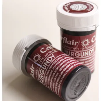 Potravinářské barvivo VÍNOVÁ (Burgundy) gelová barva Sugarflair - Sugarflair Colours, Anglie