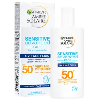 Přípravek na opalování Garnier Ambre Solaire Sensitive Advanced Face SPF50+ 40 ml