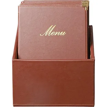 Securit Jídelní lístek Classic A4, sada box 20ks Barva: hnědá, Formát: A4, Štítek: Nápis "MENU"