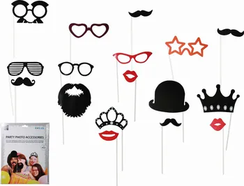 Party dekorace Roxan Foto doplňky Moustache & Lips 17 ks