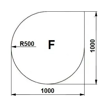 Haas+Sohn Sklo pod kamna F čiré 1000x1000 - tloušťka 6 mm
