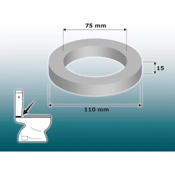 Těsnění pod splachovací nádžky SLOVPLAST TE-4543 a P-4552 - 110x75x15 mm - S/2610