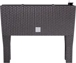 Prosperplast Truhlík se zavlažovacím systémem Rato Case High (tmavě okrová, Š 60 x V 46 x H 25 cm)