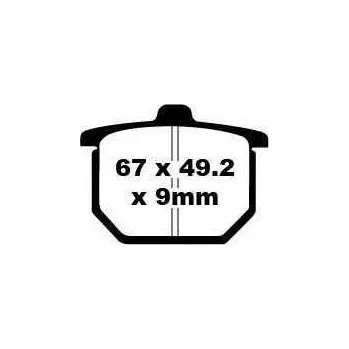 Brzdový komplet EBC FA80 organické brzdové destičky pro motorku