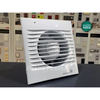 Domácí ventilátor Soler&Palau ventilátor DECOR 100 CHZ IPX4 - zpětná klapka, doběh, hydrostat, kuličková ložiska 98mm