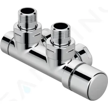 Radiátor Zehnder Set P armatura rohová, rozteč 50 mm, s regulační hlavicí vpravo, chrom Z-839058 Z-839058