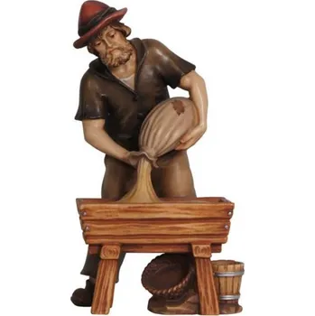 Vánoční dekorace Ornatis Pastýř u krmítka Provedení: Přírodní bez malování, Velikost stojících figur dospělých postav: 9,5 cm