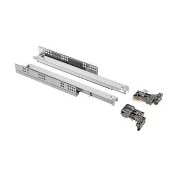 Nábytkové kování GTV SKRYTÝ PLNOVÝSUV MODERN SLIDE S 3D REGULACÍ 350 MM S DOTAHEM A TLUMENÍM 18 MM