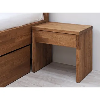 Nábytek BMB Noční stolek Klasik - dub Moření: Olej natur, Provedení: Dub cink