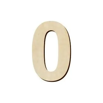 Pelisport Číslice 0 (2,5cm) - 1 ks dřevěná 5 mm