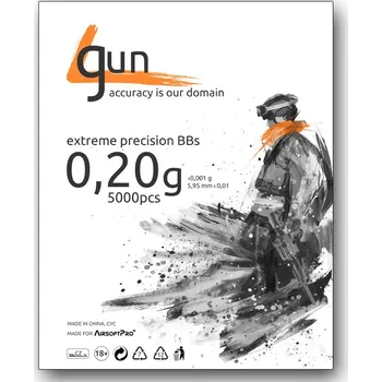 Airsoftová kulička 4gun Airsoftové kuličky 4GUN 0,20g 5000ks - bílé