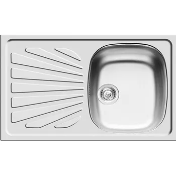 Nerezový dřez Nábytek Pyramida, s.r.o. Nerezový dřez CRETA 1B1D MARGARITA vestavný hladký