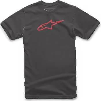 Pánské tričko Triko AGELESS CLASSIC TEE krátký rukáv, ALPINESTARS (černá/červená) (Velikost: M)