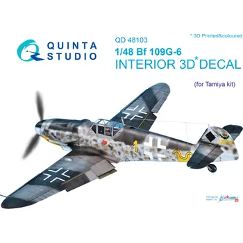 Plastikový model Quinta studio 1/48 Bf 109G-6 3D-Print&colour Interior (TAM)
