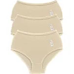 PeSaiL Dámské bavlněné kalhotky TU01 - 3ks Barva: Béžová, Velikost: 10