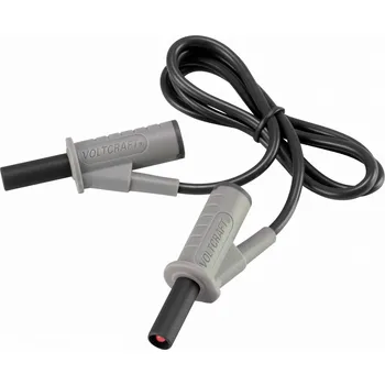 Měřicí kabel Velmi ohebné bezpečnostní měřicí kabely [lamelová zástrčka 4 mm - lamelová zástrčka 4 mm] 0.75 m;černá;MSB-501 10 A