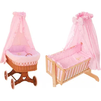 Nebesa nad Mojžíšův košík pro miminko a kolébky - Scarlett Méďa - růžová