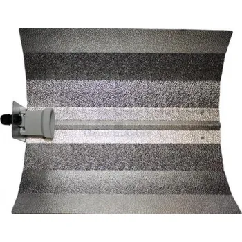 Kladívkový reflektor komplet 470x470mm - Airontek (Kladívkový reflektor vysoké kvality s objímkou E40 a s V prolisem pro lepší rozptyl světla. Povrch hammer zaručuje odrazivost cca 90%.)