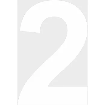 Barva ve spreji ŠABLONY plast čísla - 2 plast 0,5 mm výška znaku 200 mm