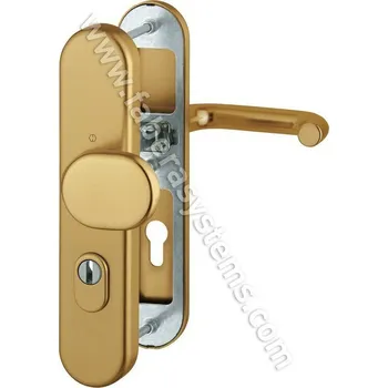 Dveřní kování Bezpečnostní kování HOPPE PARIS F4 madlo/klika s překrytem, 92/8, 67-72mm