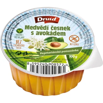 Rostlinná pomazánka Druid Pomazánka Medvědí česnek s avokádem 100 g