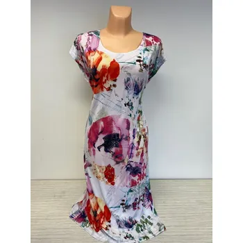 Dámské šaty Dlouhé i krátké šaty VLASETA, Barva Bílá, Velikost XXL 48, Materiál 98% Polyester 2% Lycra