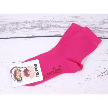 Dětské ponožky TREPON BOBIK bambusové tm. růžové velikosti ponožek: 13-15 ( EUR vel. 19-23)