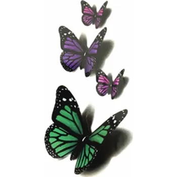 Odstranitelné tetování Dočasné nalepovací tetování motýlci, fialová, zelená