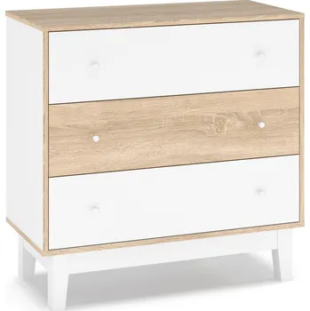 Komoda Nábytek Pyramida, s.r.o. Komoda 3S PATRICIA bílá/dub sonoma