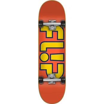 Skateboard flip Skateboard team outlined complete orange