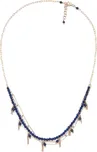 ISHWARA - Handmade Italian Jewellery Náhrdelník s obdélníkovým řetízkem a drahými kameny, ISHWARA Povrchová úprava stříbra: růžové zlato, Výběr drahého kamene: růžový opál