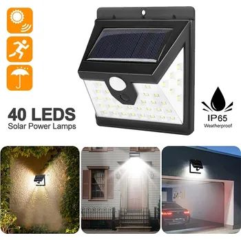 Bezpečnostní detektor Solární LED svítilna se senzorem pohybu T-2866