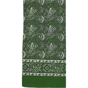 Šátek Dámský šátek zelený, kašmírový vzor, 70x70cm