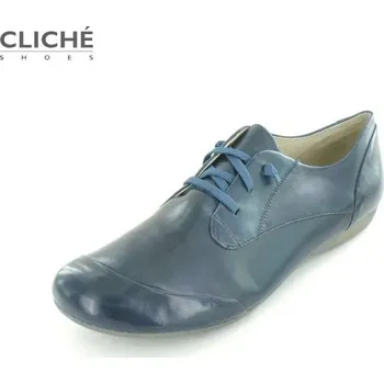 Dámské polobotky Nadměrné kožené polobotky, Fiona 01, modrá 45