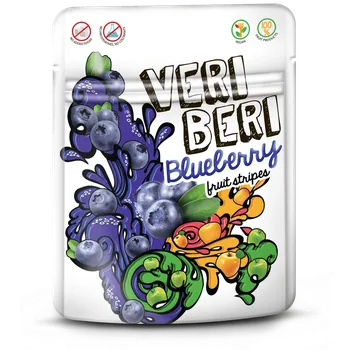 Bonbon Veri Beri Ovocné stripsy borůvka 50 g