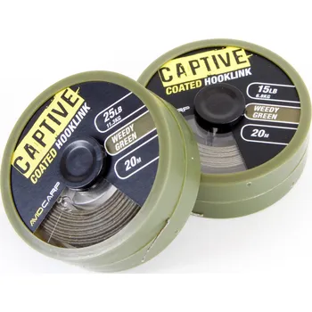 AVID CARP Captive Coated Hooklink - Weedy Green Libráž: 15 lb