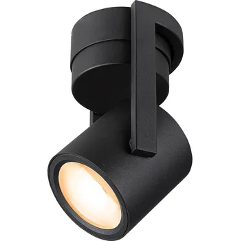 SLV 1004664 Oculus, černé nástěnné/stropní svítidlo, LED 10,5W 2000-3000K, průměr 9cm