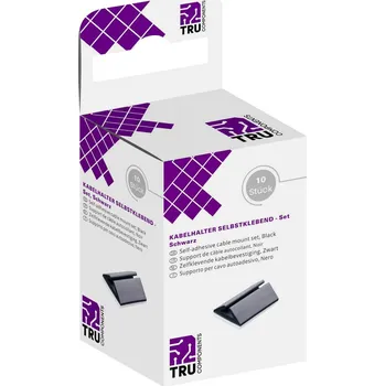 Stahovací páska TRU COMPONENTS lepicí sokl samolepicí T1904CA036 Průměr kabelového svazku (rozsah) 2.50 do 3.50 mm černá 10 ks