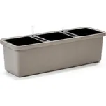 Truhlík samozavlažovací BERBERIS TRIO Taupe (šedá) 117cm