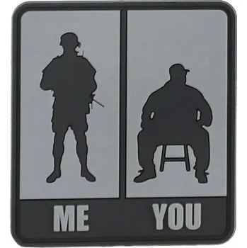 Nášivka 101 INC PVC 3D nášivka "Me & You" - šedá