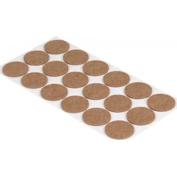 Podložka pod nábytek Walteco Filcové podložky, průměr 35mm, samolepicí, hnědé, 18 ks
