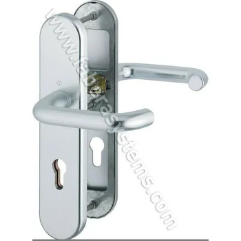 Dveřní kování Bezpečnostní kování HOPPE PARIS F1 klika/klika bez překrytu, 92/8, 67-72mm