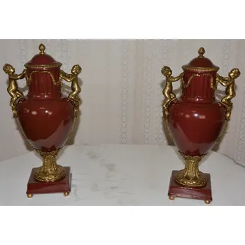 Váza Zámecké porcelánovo-bronzové vázy-pár