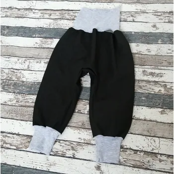 Yháček Softshellové kalhoty Yháček, podzim, černá/šedé melé, vel. 68, POSLEDNÍ KUSY Velikost: 68