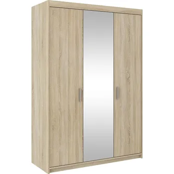 Šatní skříň Šatní skříň ELENA 3D + zrcadlo | 133 cm | dub sonoma