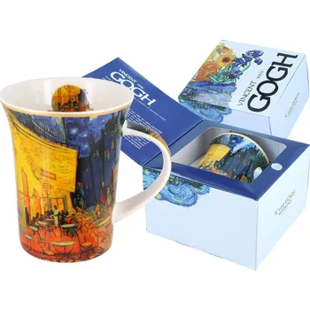 Carmani® Carmani - Porcelánový hrnek Van Gogh, Terasa noční kavárny v dárkové krabičce - 350 ml