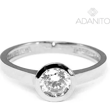 Prsten Zlatý prsten z bílého zlata se zirkonem