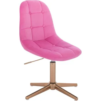 LuxuryForm DESIGN Židle SAMSON VELUR na zlatém kříži - růžová